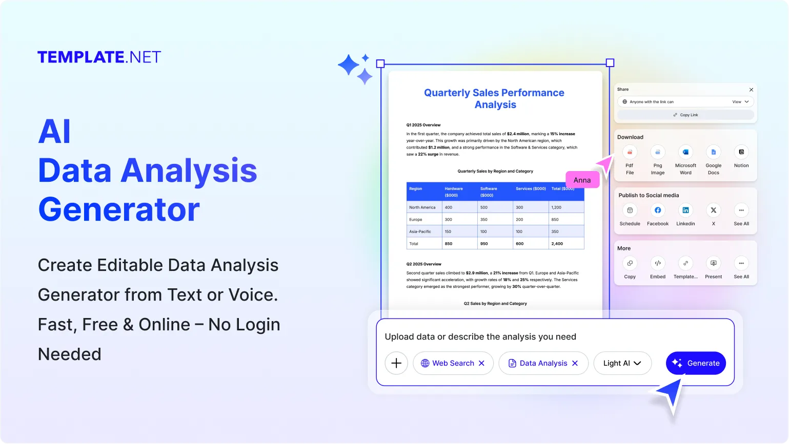 Free AI Data Analysis Generator, Data Analysis Maker Online
